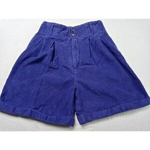 Rev-Up Women winter shorts Purple color high waist corduroy loose shorts Pleated